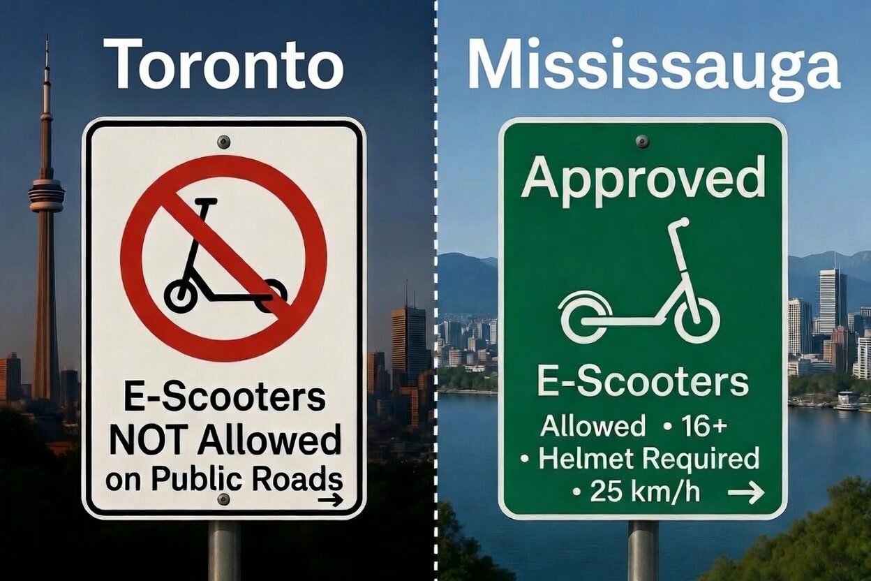 e-bike and e-scooter rules differ between Canadian cities